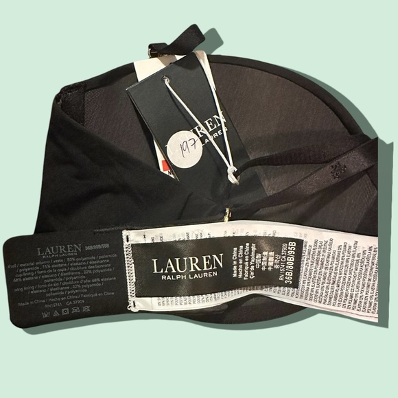 Lauren Ralph Lauren Luxe Smoothing Convertible Strapless Bra 36DD & 36B Black - Picture 8 of 8